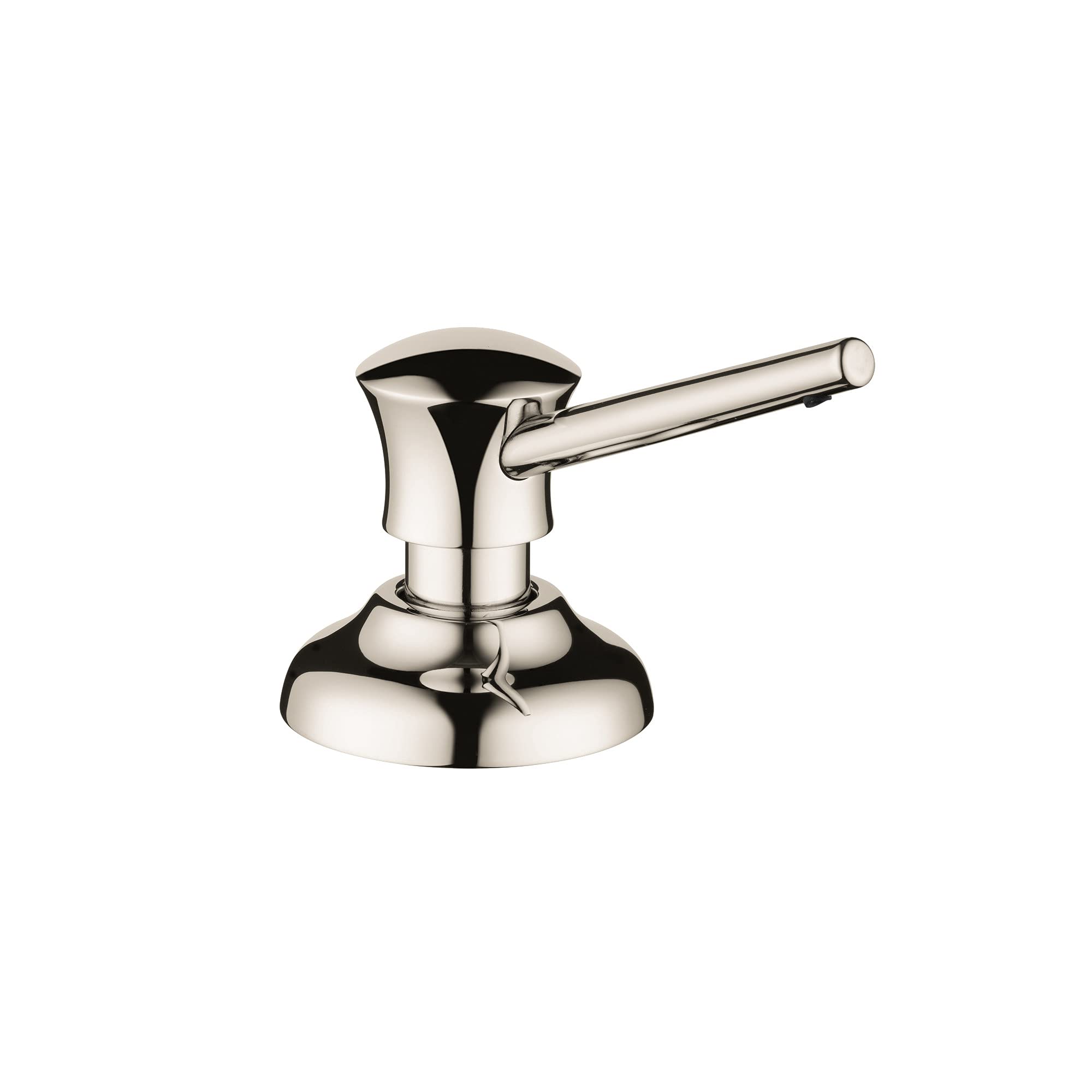 hansgrohe Bath and Kitchen Sink Soap Dispenser, Traditional Premium 2-inch, Classic Soap Dispenser in Polished Nickel, 04540830