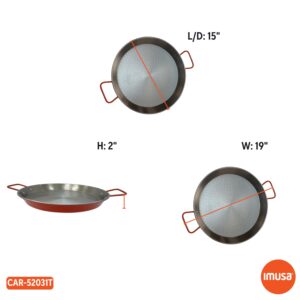 IMUSA USA , Red Paella Pan 15-Inch, 15 Inch