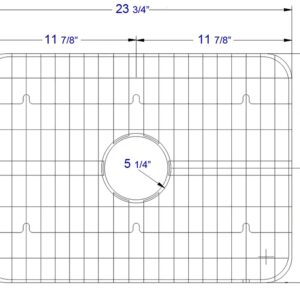 ALFI brand GR505 Solid Kitchen Sink Grid, Stainless Steel