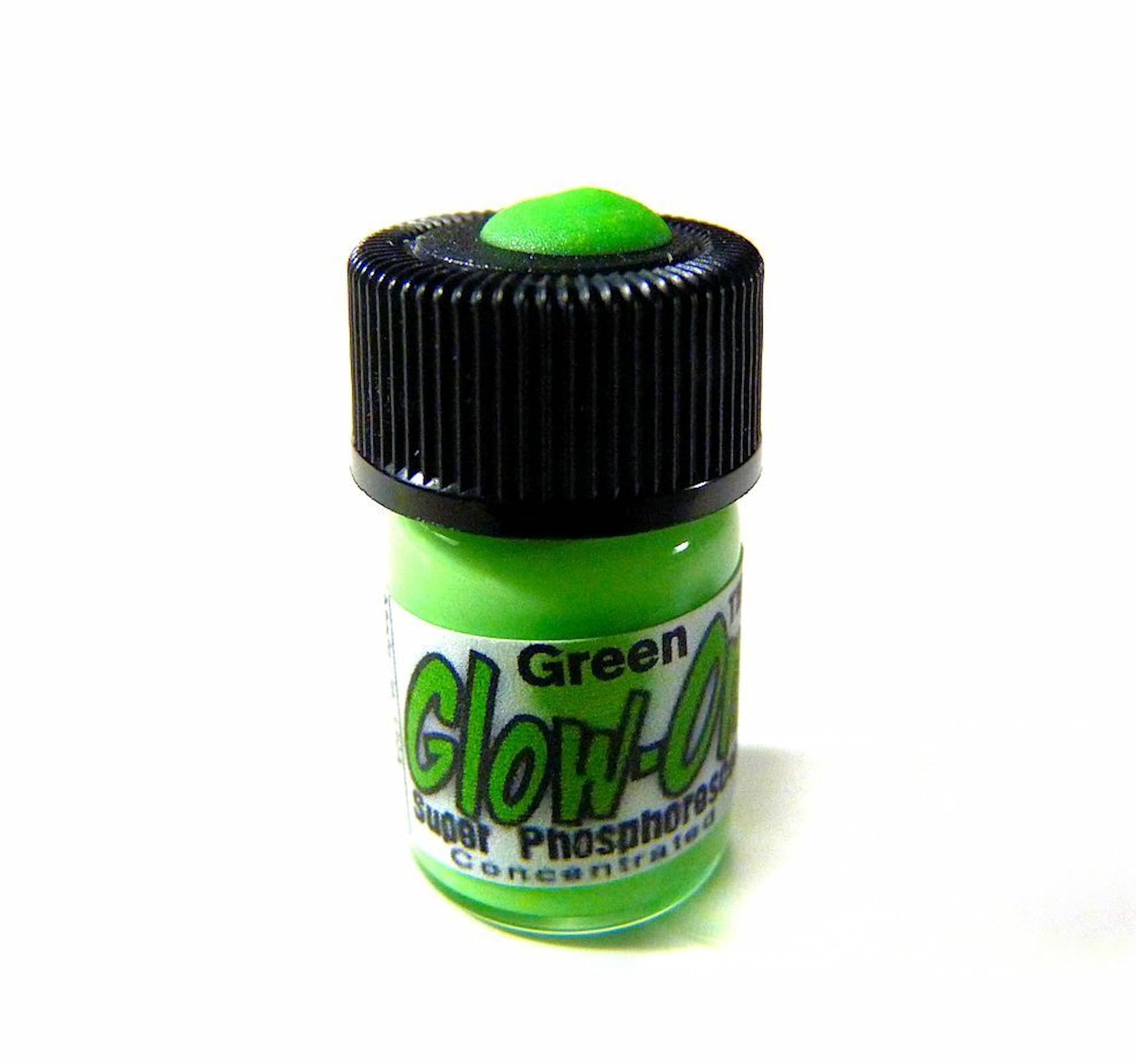 Glow-On Green, Green Day Color and Green Night Glow, Gun Night Sights Paint. Small 2.3 ml vial. Concentrated, Bright, Long Lasting Glow.