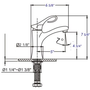 ALFI brand AB1295 Single Lever Bathroom Faucet, Brushed Nickel