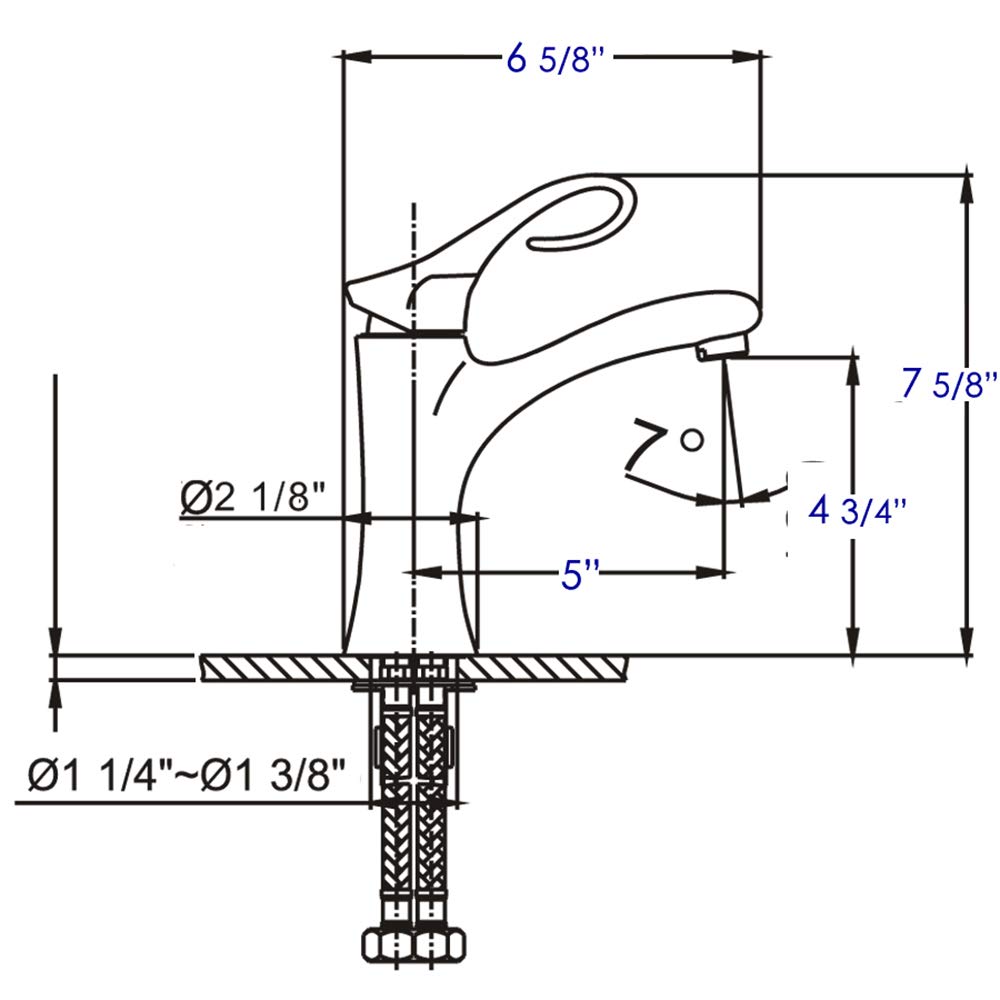 ALFI brand AB1295 Single Lever Bathroom Faucet, Brushed Nickel