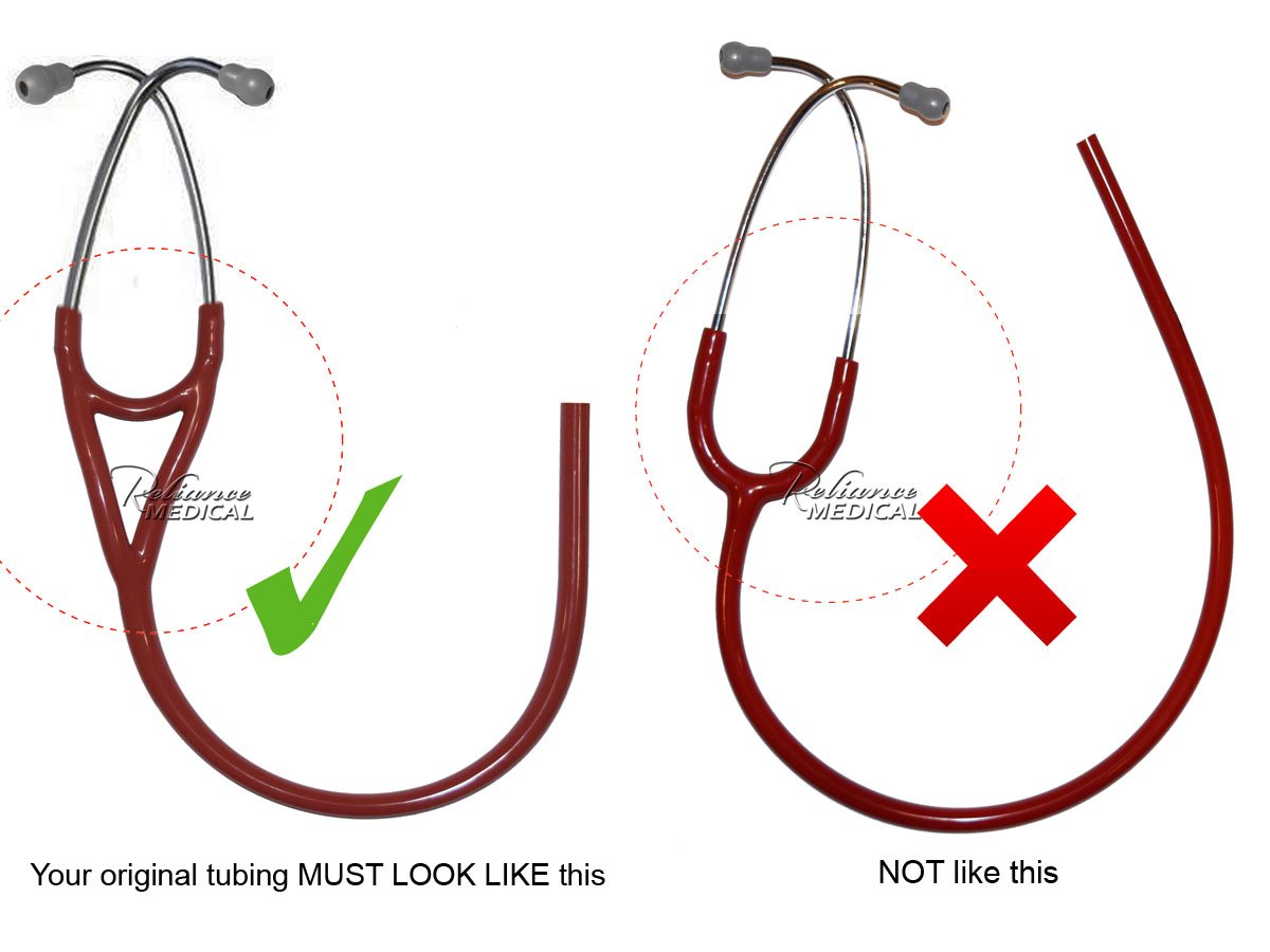 Replacement Tube by Reliance Medical fits Littmann® Cardiology III® Stethoscope (Burgundy)