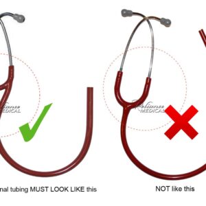 (Stethoscope Binaural) Replacement Tube by Reliance Medical fits Littmann® Master Cardiology® Stethoscope - TUBING (Burgundy)