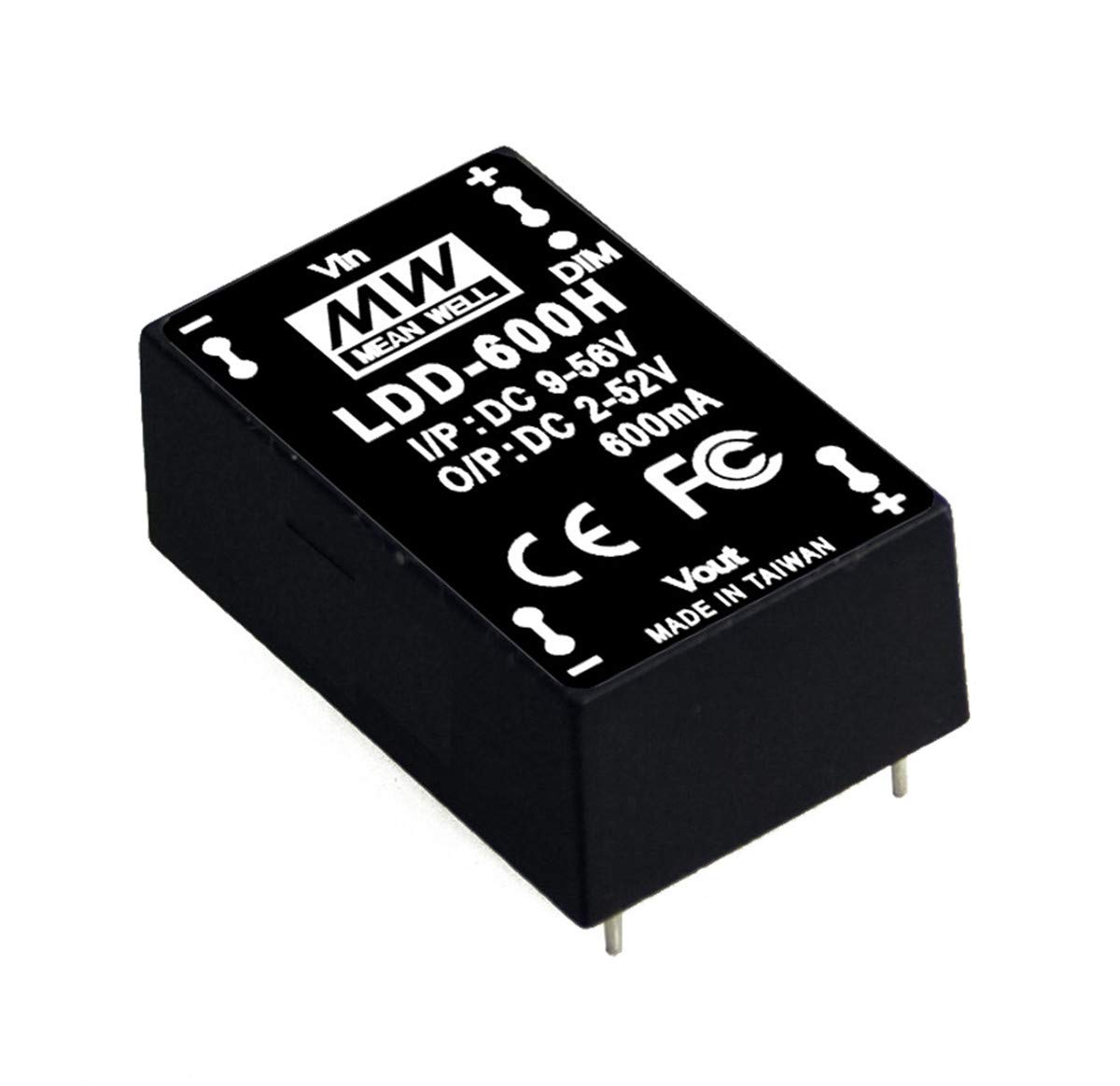 LDD-500H | Mean Well LDD-H Step-Down 500mA CC Pinned DC LED Driver