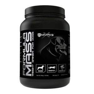 MVP K9 Formula Mass Weight Gainer for Dogs - Helps Promote Healthy Weight Gain, Size and Muscle in Dogs - Great for Skinny, Underweight, Picky Eaters. All Breed Formula, Made in USA (90 Servings)