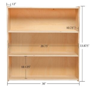 Contender 3 Shelf Kids Storage Solution | Wooden Bookshelf / Toy Organizer for Kids