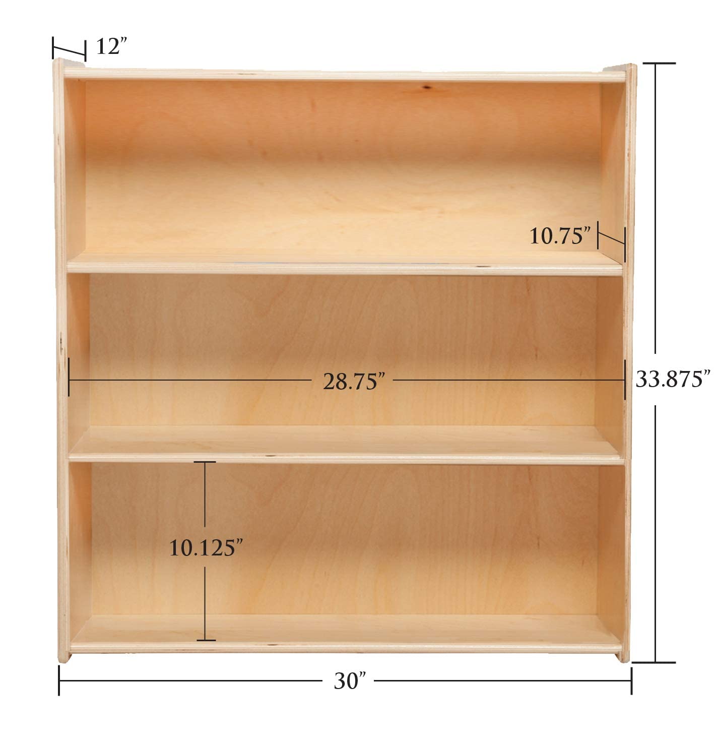 Contender 3 Shelf Kids Storage Solution | Wooden Bookshelf / Toy Organizer for Kids