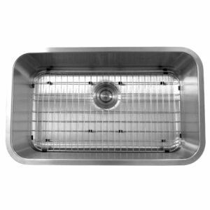 nantucket sinks ns3018-10-16 30" large rectangle, stainless steel undermount kitchen sink