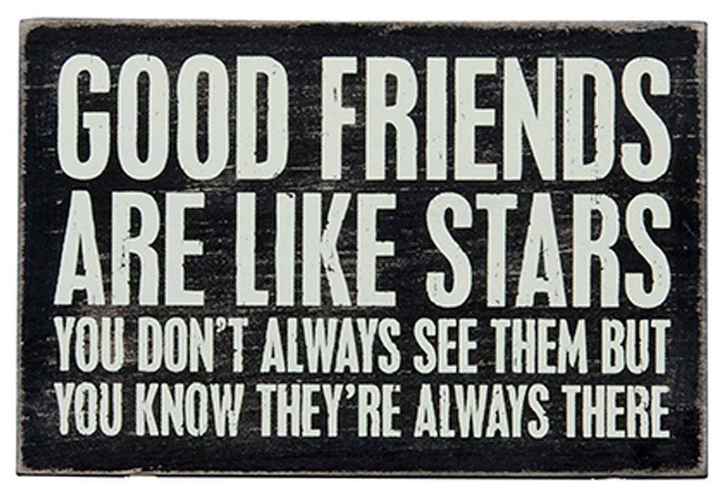 1 X Good Friends Are Like Stars - Mailable Wooden Greeting Card for Birthdays, Anniversaries, Weddings, and Special Occasions