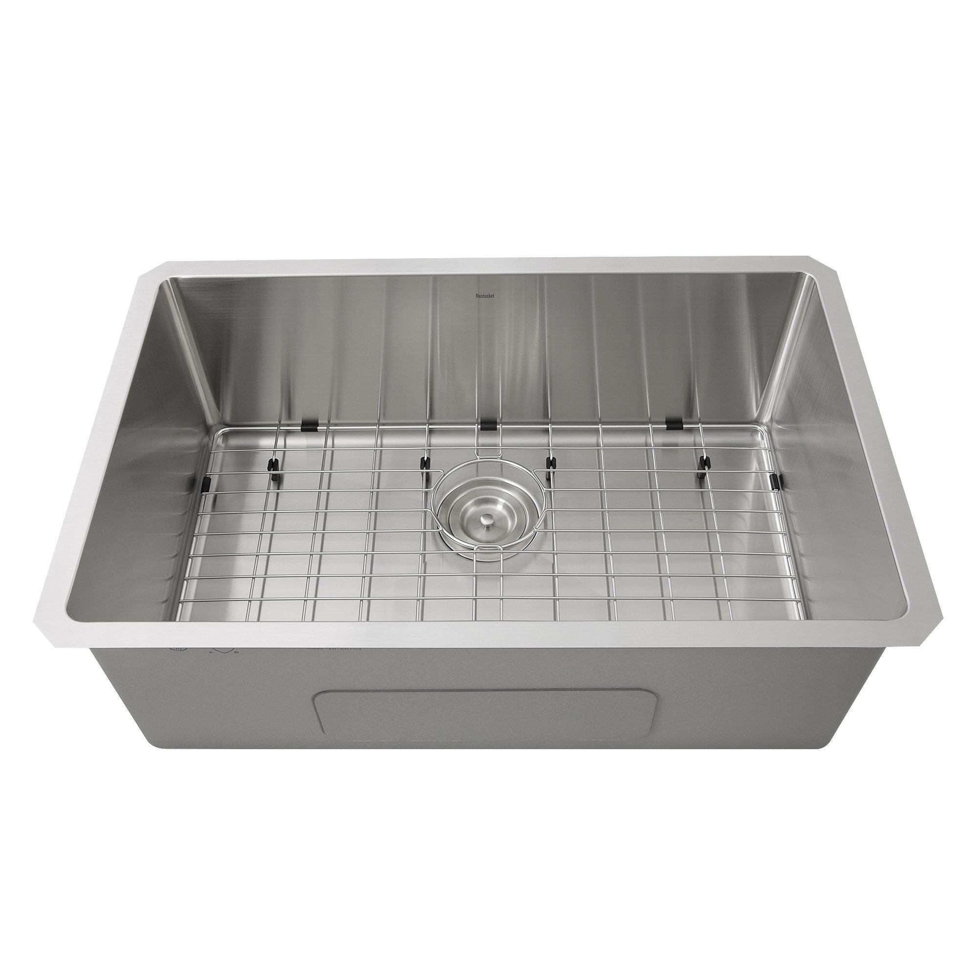 Nantucket Sinks SR3018 30-Inch Small Radius Rectangle Stainless Steel Undermount Kitchen Sink