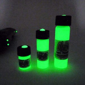 Glow-On Green, Green Day Color and Green Night Glow, Gun Night Sights Paint. Small 2.3 ml vial. Concentrated, Bright, Long Lasting Glow.