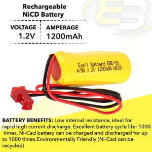 1.2V 1200mAh Emergency-Lighting Battery, Replaces Lithonia ELB1210N, ELB1P201N, ELB1P201N2, and ELB1P2901N (1.2 Volts, 1200 Milliamp Hours)