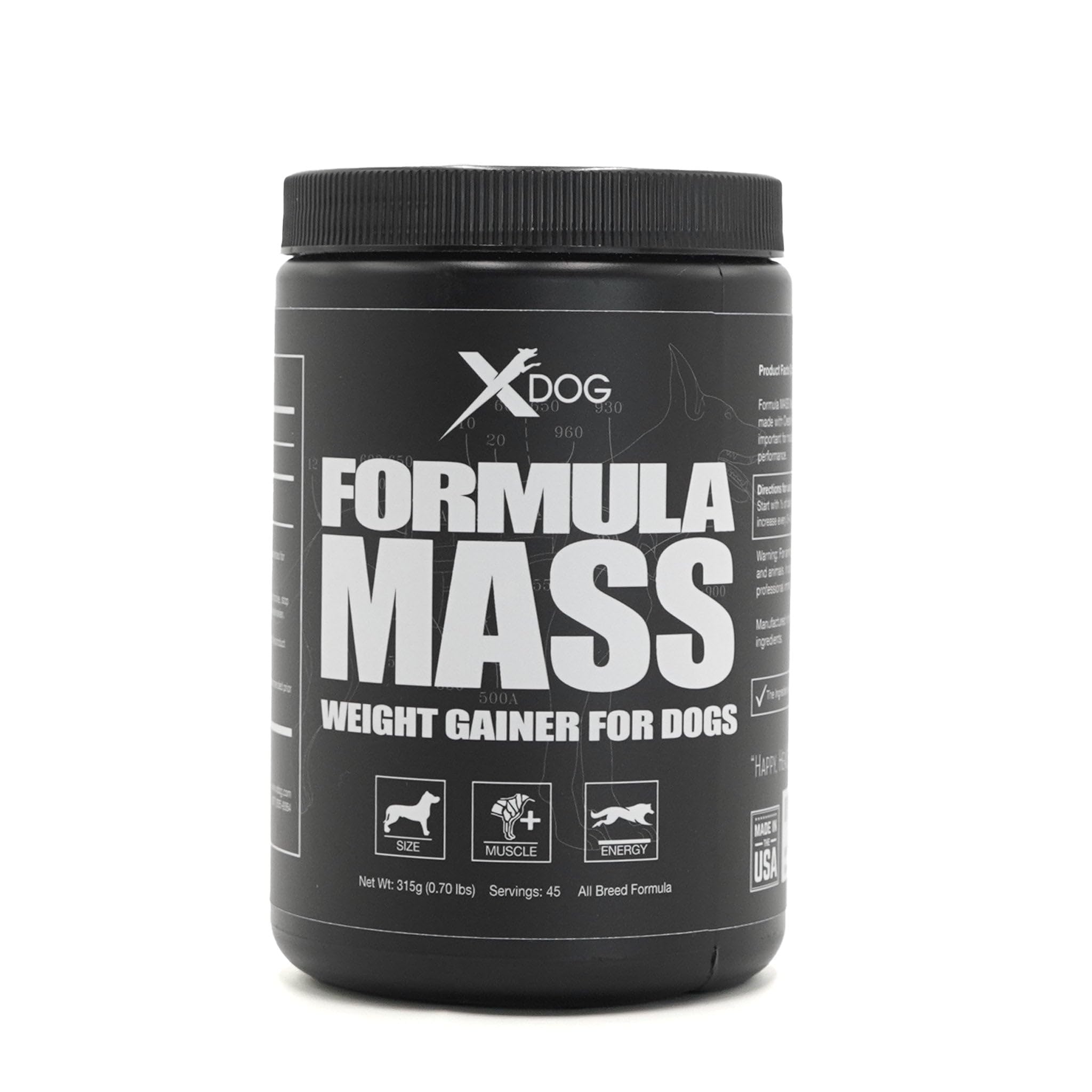 MVP K9 Formula Mass Weight Gainer for Dogs - Helps Promote Healthy Weight Gain, Size and Muscle in Dogs - Great for Skinny, Underweight, Picky Eaters. All Breed Formula, Made in USA (90 Servings)