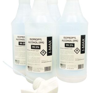 Isopropyl Alcohol 99.5% - 4 x 1000 ml (More Than 1 Gallon) Made in The USA - Includes a Trigger Sprayer