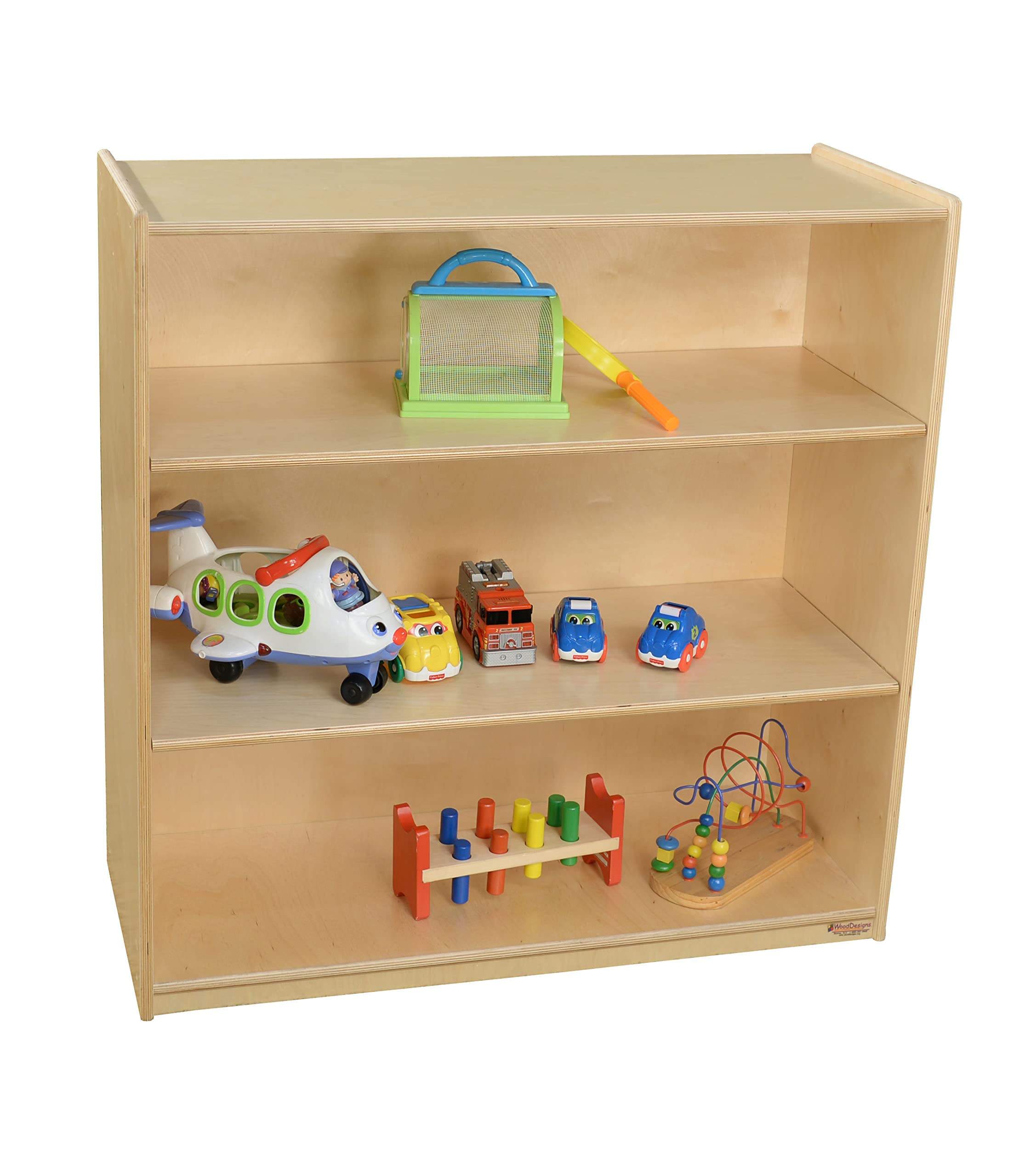 Contender 3 Shelf Kids Storage Solution | Wooden Bookshelf / Toy Organizer for Kids