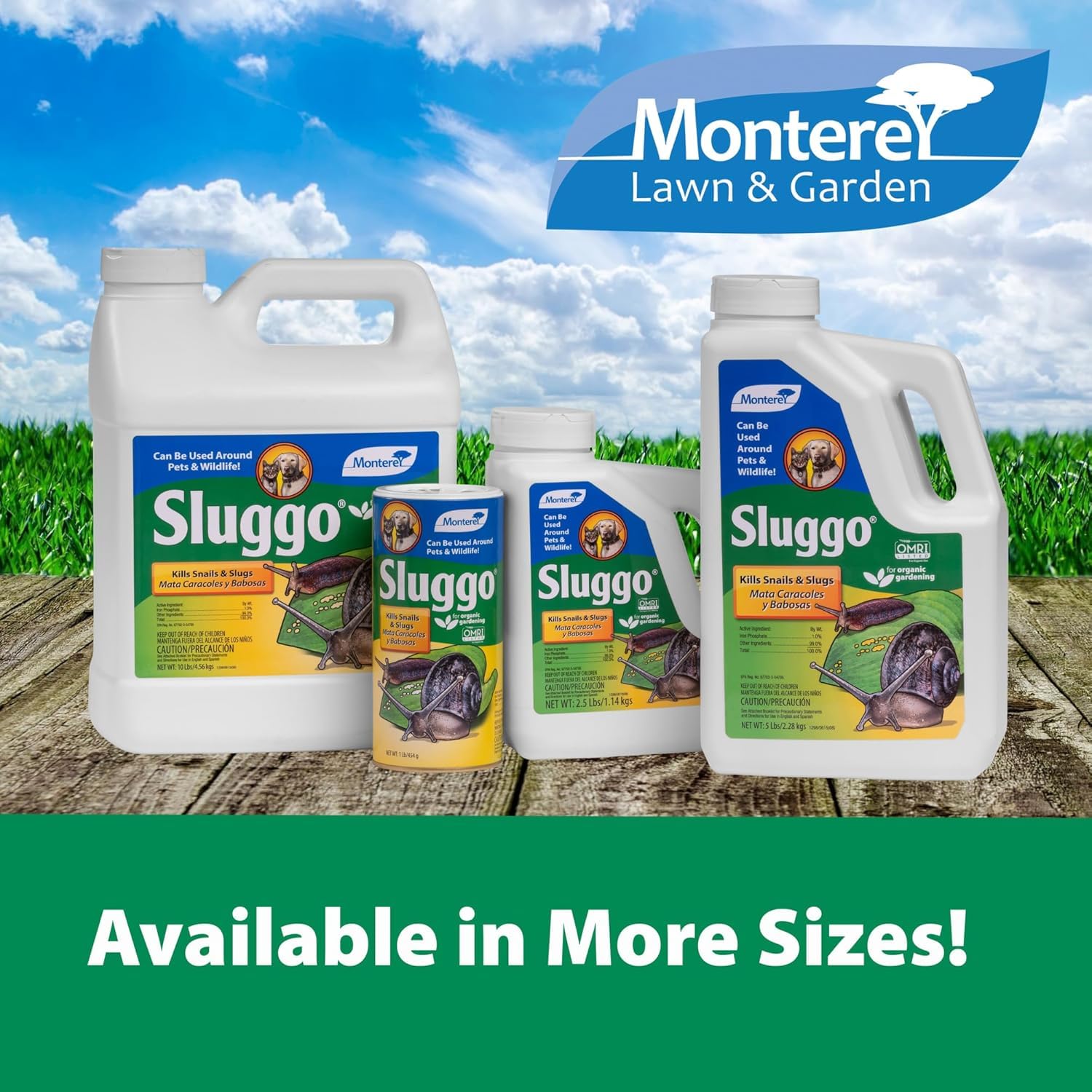 Monterey - Sluggo - Wildlife and Pet Friendly Snail & Slug Killer, OMRI Listed for Organic Gardening - 5-Pounds