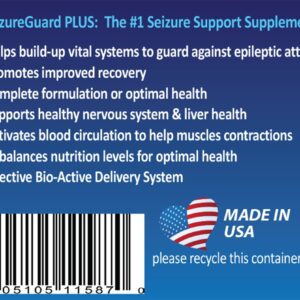 SeizureGuard Plus Dog Seizure & Epilepsy Supplement. Great Supplement for Dogs with Seizures! Can be Used Alone or with Seizure Medication for Dogs.