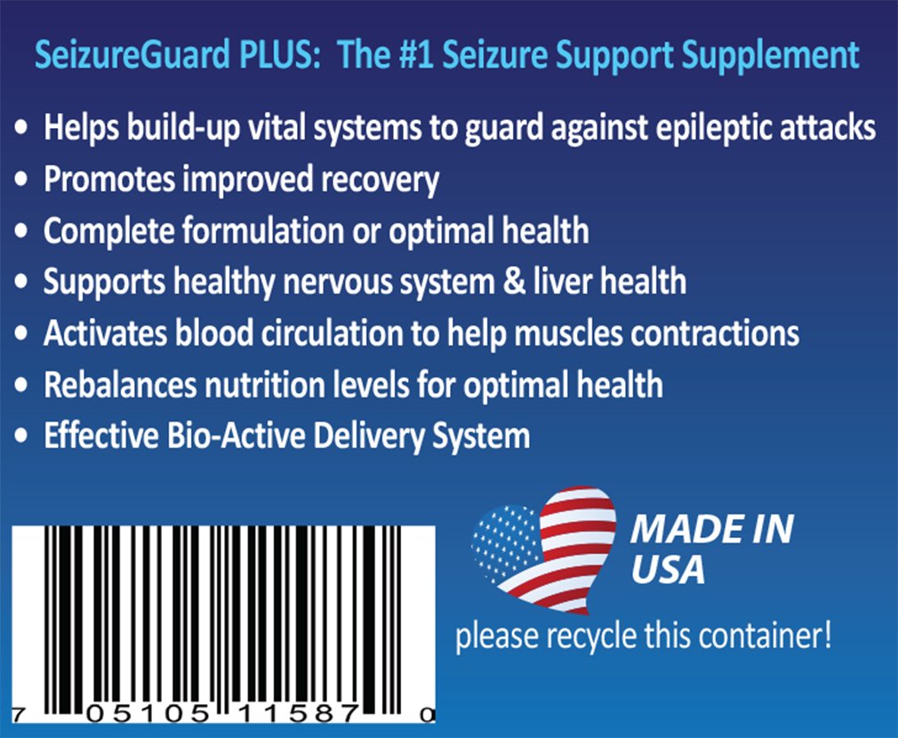 SeizureGuard Plus Dog Seizure & Epilepsy Supplement. Great Supplement for Dogs with Seizures! Can be Used Alone or with Seizure Medication for Dogs.