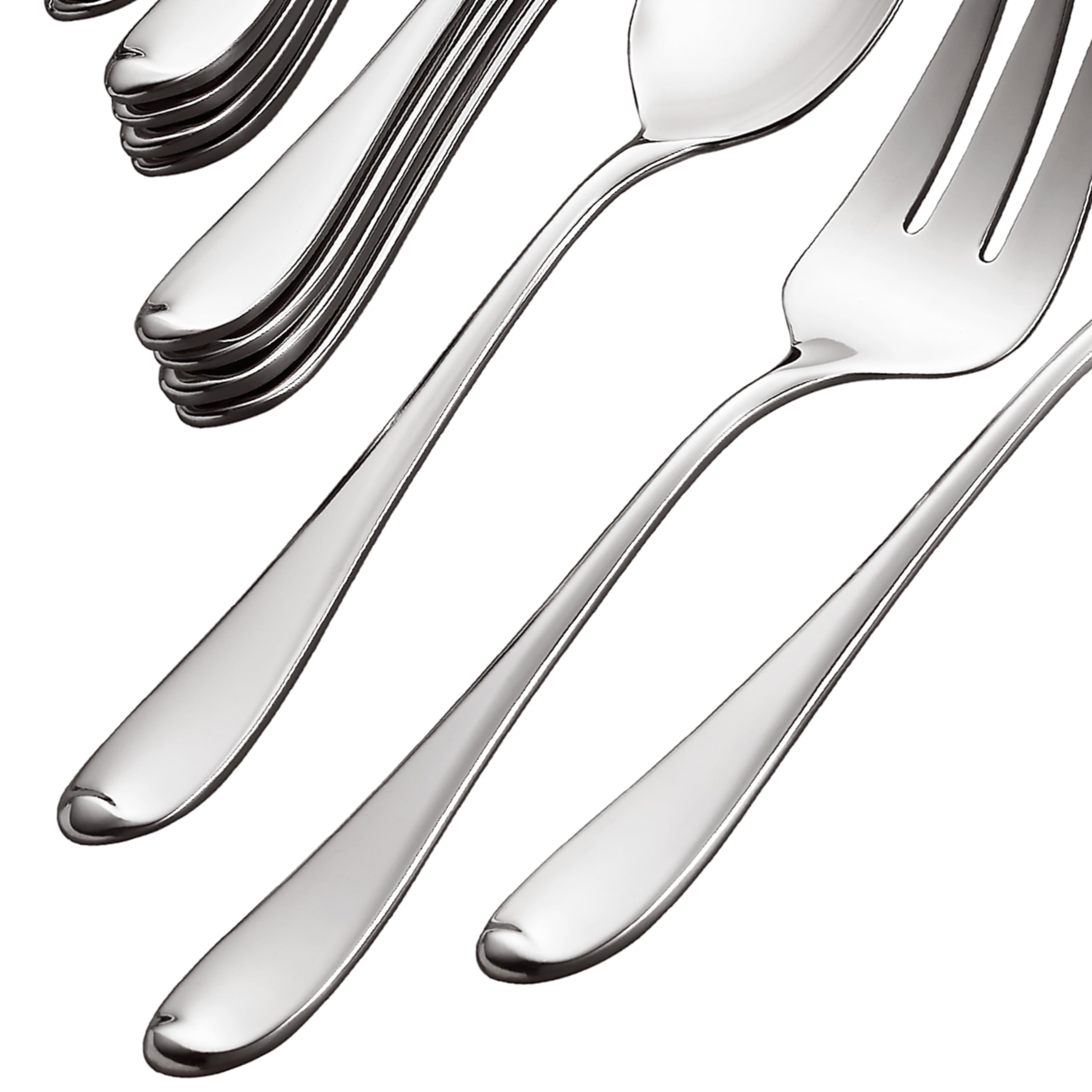 Gorham Studio 45-Piece Flatware Set, 6.30 LB, Metallic