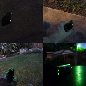 Glow-On Green, Green Day Color and Green Night Glow, Gun Night Sights Paint. Small 2.3 ml vial. Concentrated, Bright, Long Lasting Glow.