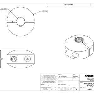 COXREELS 131-4 Ball Stop for Spring Driven Reel, fits 1/2" Hose, 2-1/2” OD x 3/4” ID