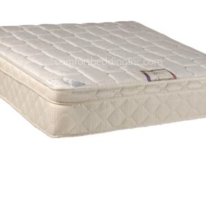 Continental Sleep Eurotop Pillowtop Innerspring Mattress and 8" Wood Boxspring/Foundation Set, Full, Gold