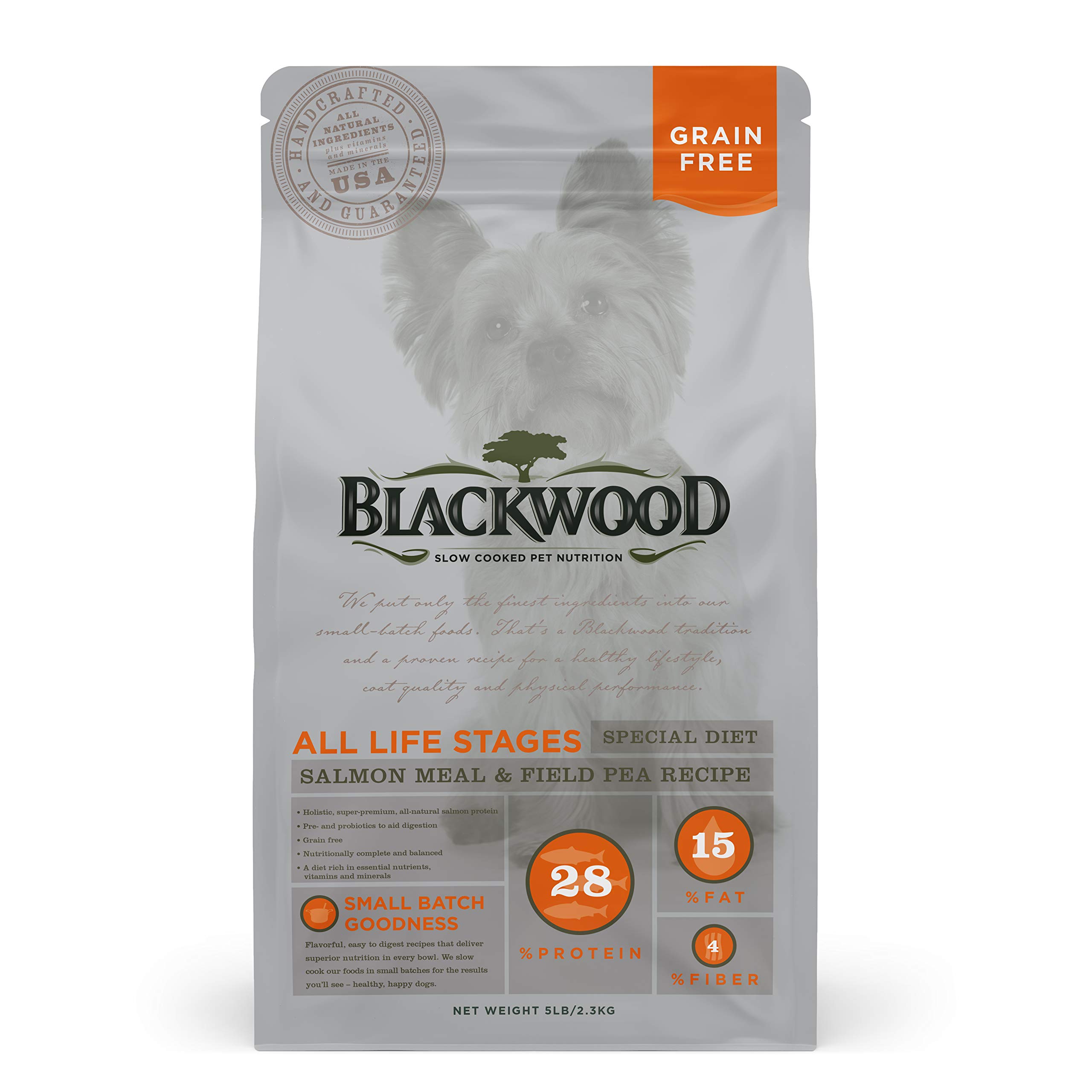 Blackwood Special Diet All Life Stages Dry Dog Food, 5Lb., Salmon Meal & Field Pea Recipe, Sensitive Skin and Stomach, Grain Free Dog Food