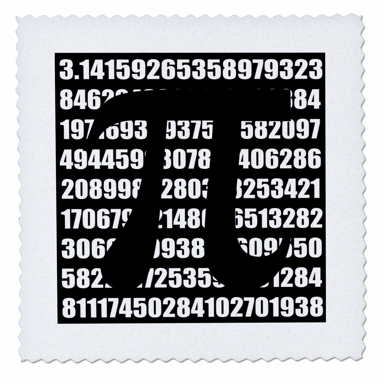 3dRose Pi Symbol on Number. Math Mathematical Numeric Sign for Mathematicians - Quilt Square, 6 by 6" (qs_164994_2)