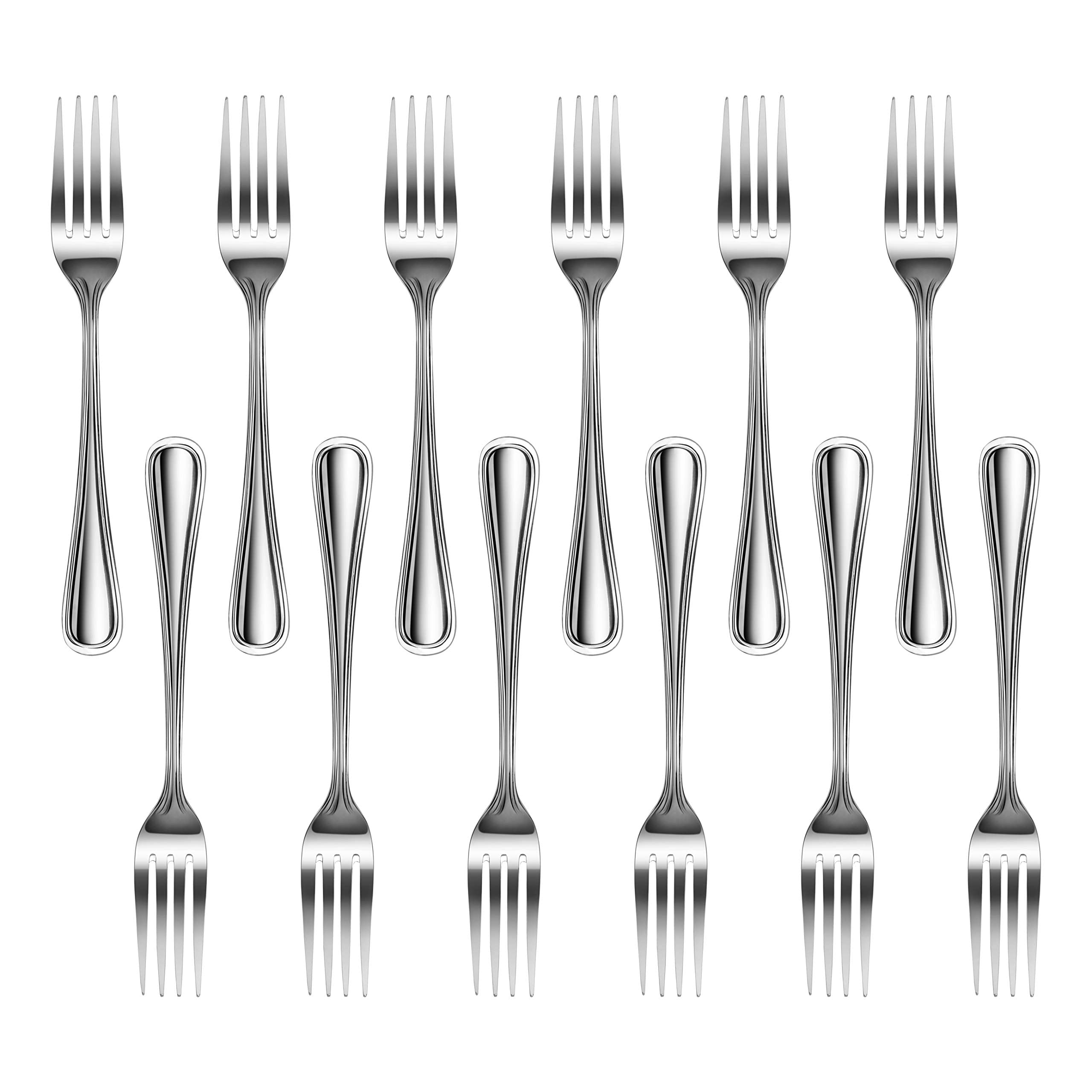 New Star Foodservice 58109 Slimline Pattern, 18/0 Stainless Steel, Serving Fork, 8.25-Inch, Set of 12