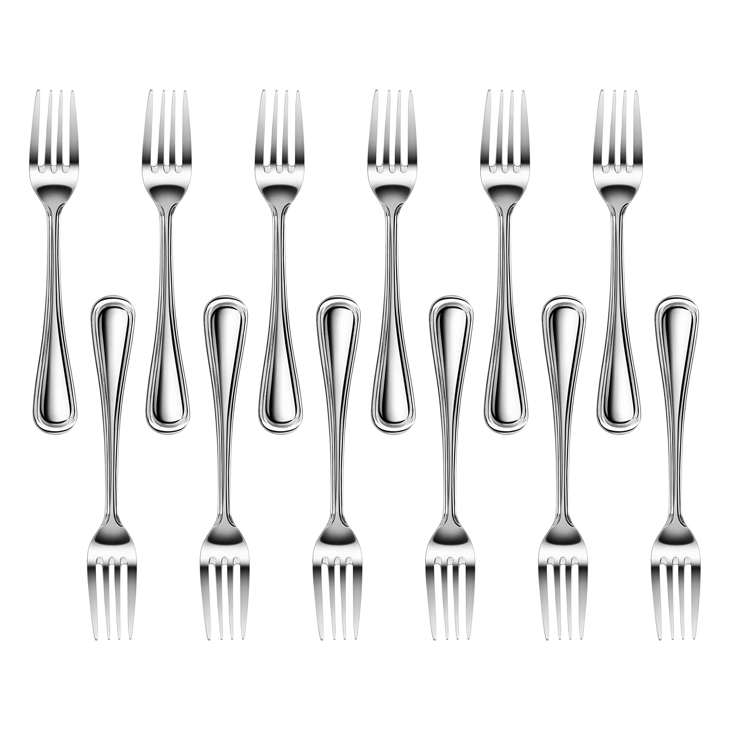 New Star Foodservice 58048 Slimline Pattern, 18/0 Stainless Steel, Dinner Fork, 7.5-Inch, Set of 12