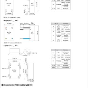 LDD-500H | Mean Well LDD-H Step-Down 500mA CC Pinned DC LED Driver