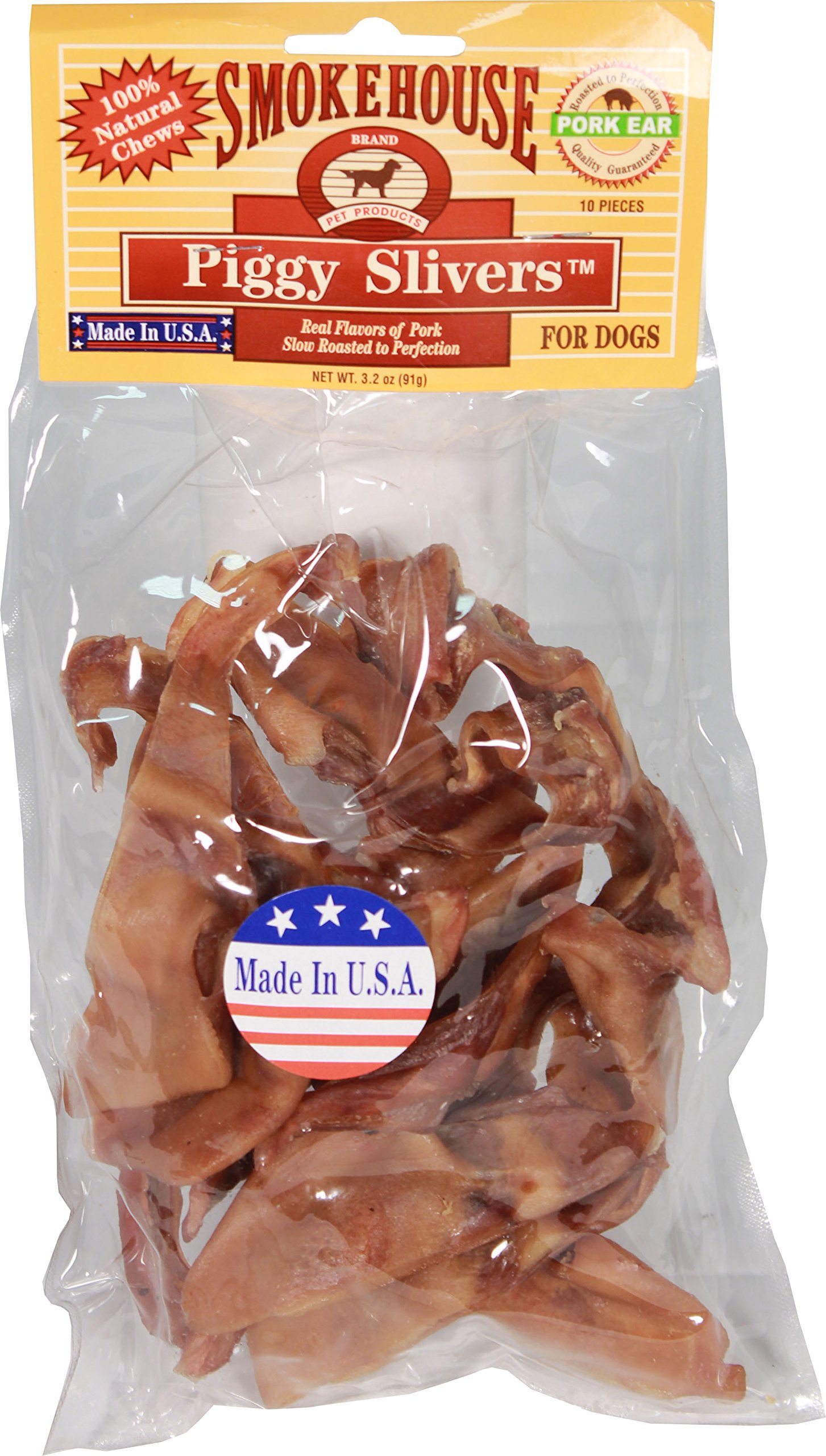 Smokehouse Pet Products 84010 Piggy Slivers 10 Count