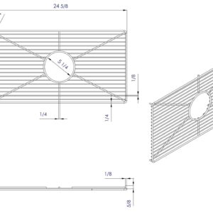ALFI brand ABGR3018 Solid Kitchen Sink Grid, Stainless Steel