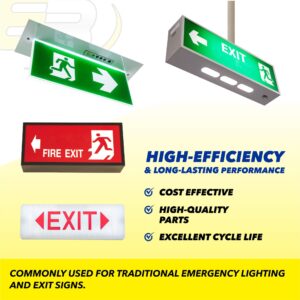 Emergency/Exit Lighting Battery Fits and Replaces ANIC0865 Custom-276 Atlight 100-3-86 REV 1 ANIC0148 OSI OSA030 2KR600AAH4P BNP2700B Astralite 20-0019B WD-AA600X2-S3 Dual-Lite SCSRBNE