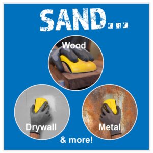 5 inch Sanding Mouse Hook and Loop Sanding Block. for Furniture Restoration, Home, Automotive. Hand Sander Accepts Standard Orbital Sanding Discs (5" Sanding Mouse)