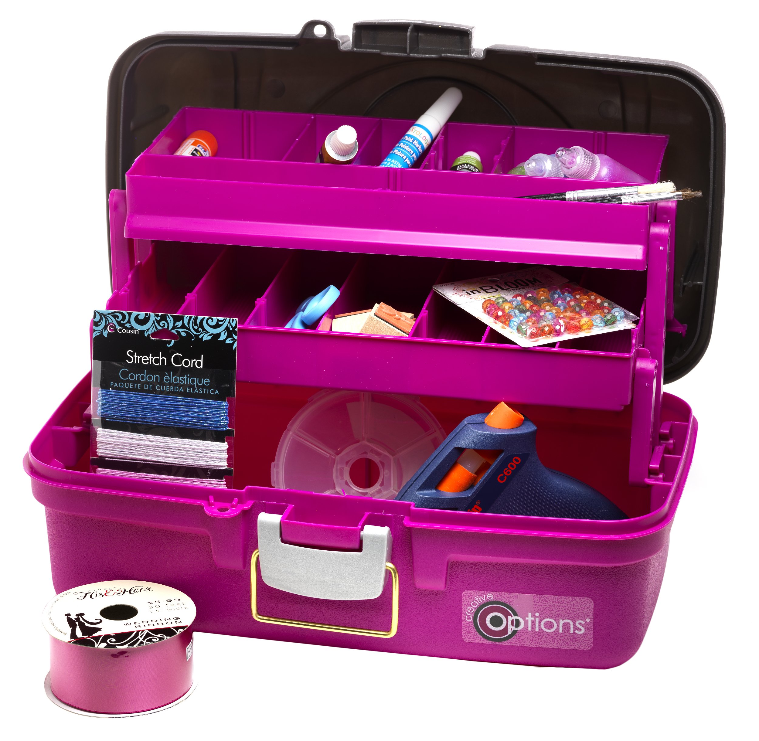 Creative Options 620275 Home Storage Organizer, One Size, Black, Hot Pink