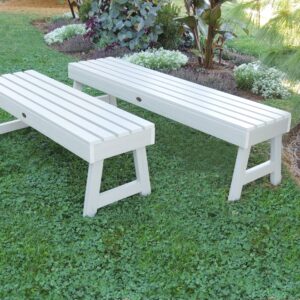 Highwood AD-BENN4-WHE Weatherly Backless Bench, 4-Feet, White