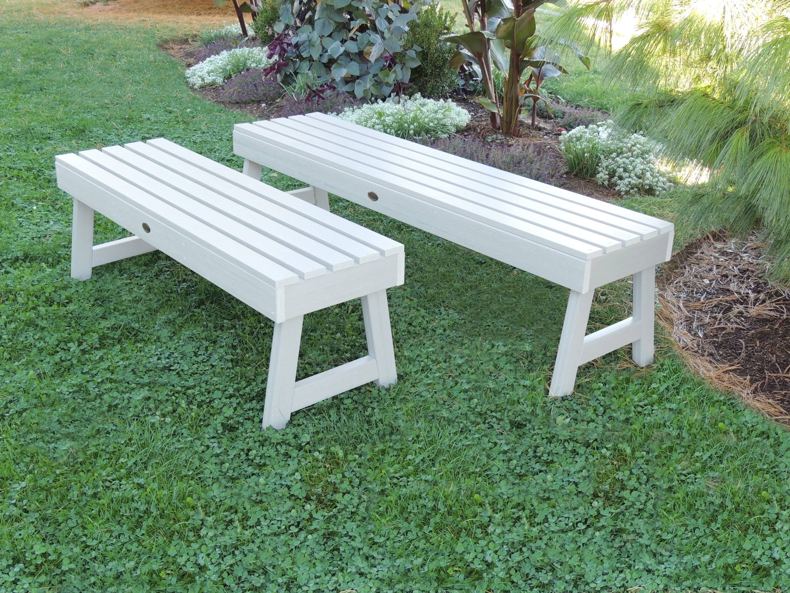 Highwood AD-BENN4-WHE Weatherly Backless Bench, 4-Feet, White