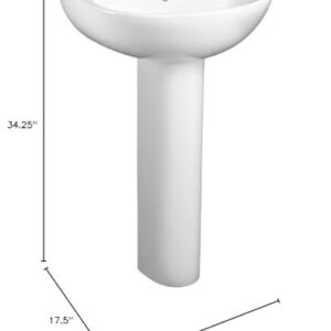 American Standard 0467800.020 Evolution Pedestal Sink and Leg, Large, White