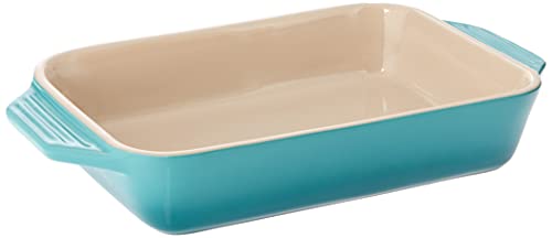 Le Creuset Stoneware Rectangular Dish, 1.8 qt. (10.5" x 7"), Caribbean