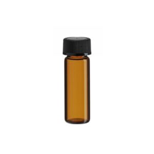 premium vials 1 dram amber glass vial - screw cap w/orifice reducer - pack of 144