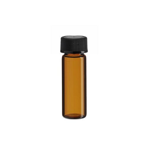 Premium Vials 1 Dram AMBER Glass Vial - Screw Cap w/Orifice Reducer - Pack of 144