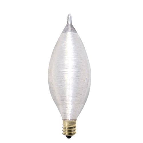 Bulbrite 60C11S 60 Watt Incandescent Spunlite C11 Chandelier Bulb Candelabra Base Satin 25 Ct