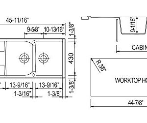 ALFI brand AB4620DI-T Kitchen Sink, Titanium