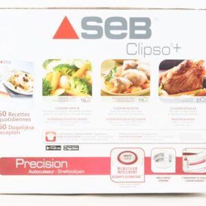 Seb Clipso+ Precision Pressure Cooker 6 L Stainless Steel Steamer, Healthy Steamer, Induction, Made in France P4410706