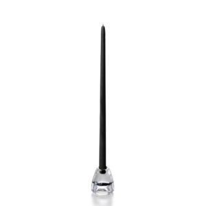 yummi black taper candles -18 inch - 12 per pack