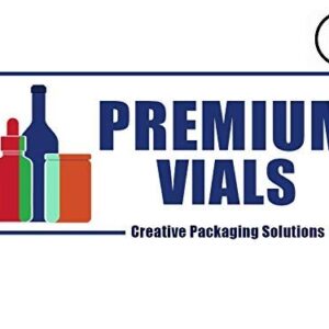 Premium Vials 1 Dram AMBER Glass Vial - Screw Cap w/Orifice Reducer - Pack of 144