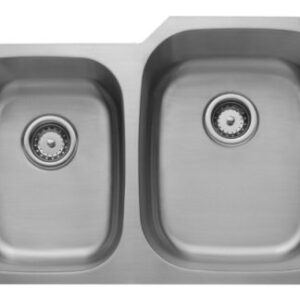 Wells CMU3221-79-16-1 Craftsmen Series Kitchen Sink Package, 32" 40/60, Brushed Matte Finish