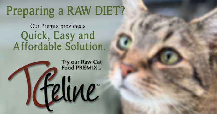 TCfeline RAW Cat Food Premix/Supplement to Make a Homemade, All Natural, Grain Free, Holistic Diet – Original Version with No Liver Egg Free Formula (Regular 14 oz)